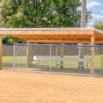 The main ball field in Morgan recently had some big improvements, courtesy of the Morgan Area Sports Association. New covered dugouts and fencing around the field will make it a great place for kids to play ball for years to come. (Staff photos by Lori Kopischke)