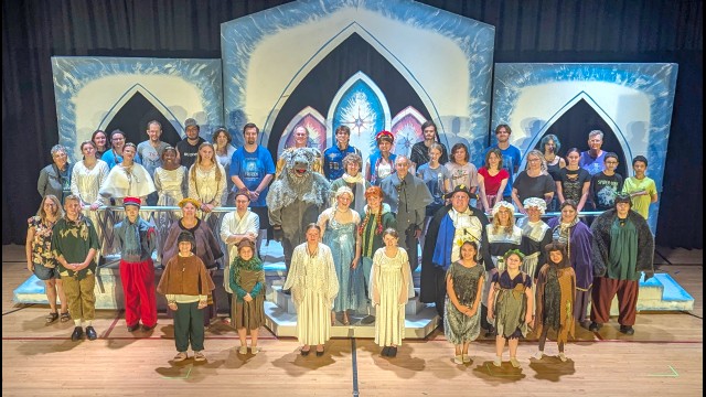 The cast and crew of TCA’s Frozen have been working hard to bring the best production possible to Winthrop this weekend. (Photo courtesy of The Winthrop News)